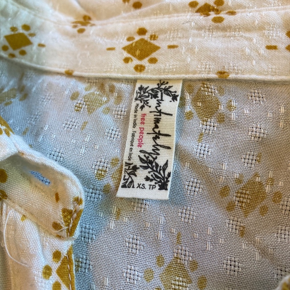 Willow Yellow Print Long Sleeve Bodysuit - Size XS - Picture 5 of 14